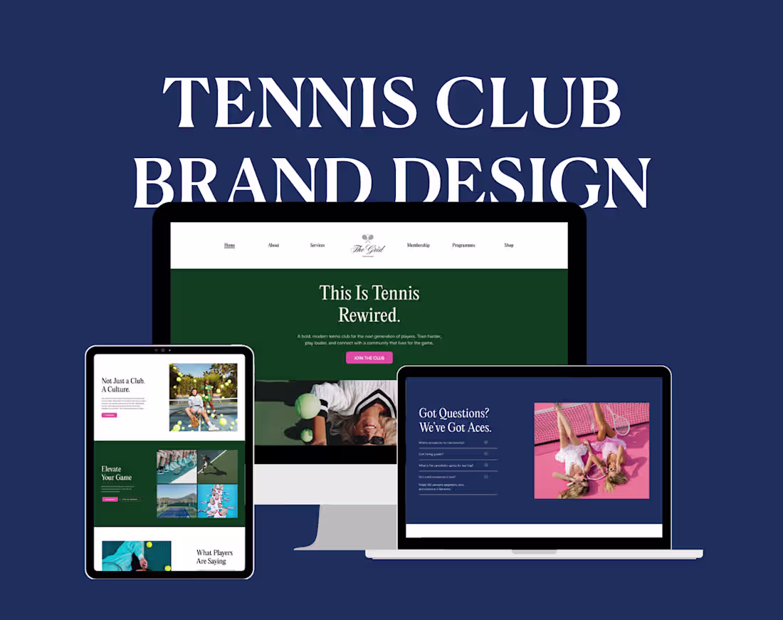 Cover image for Tennis brand and Web design