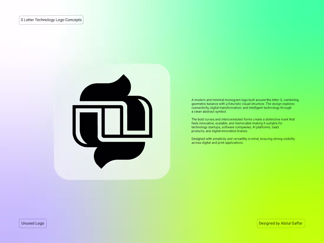 Cover image for Abstract S letter mark.