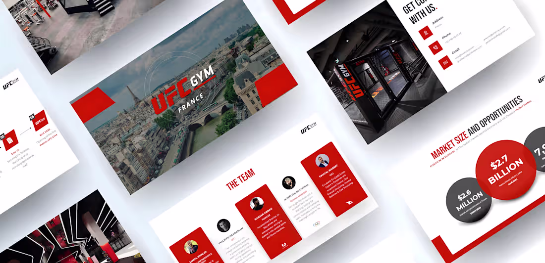 Cover image for UFC Gym France Pitch Deck Design