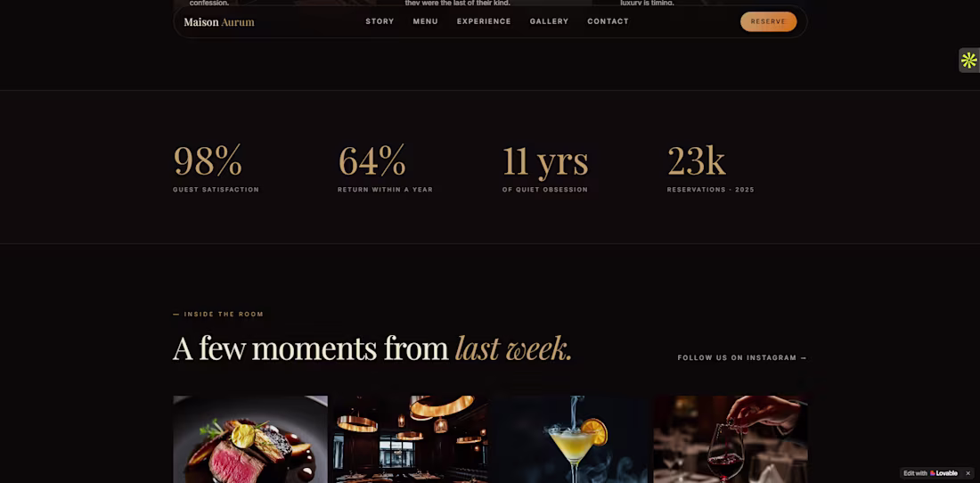 Cover image for I designed a restaurant website
