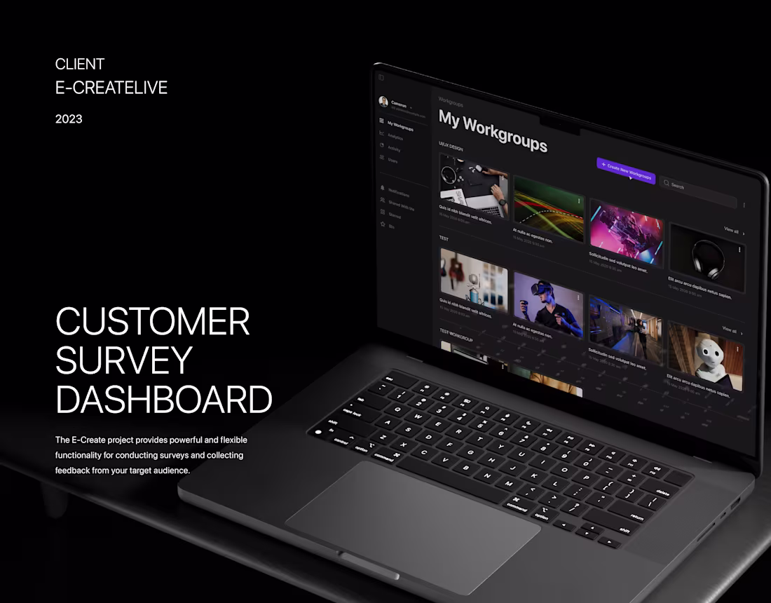 Cover image for E-Create Dashboard
