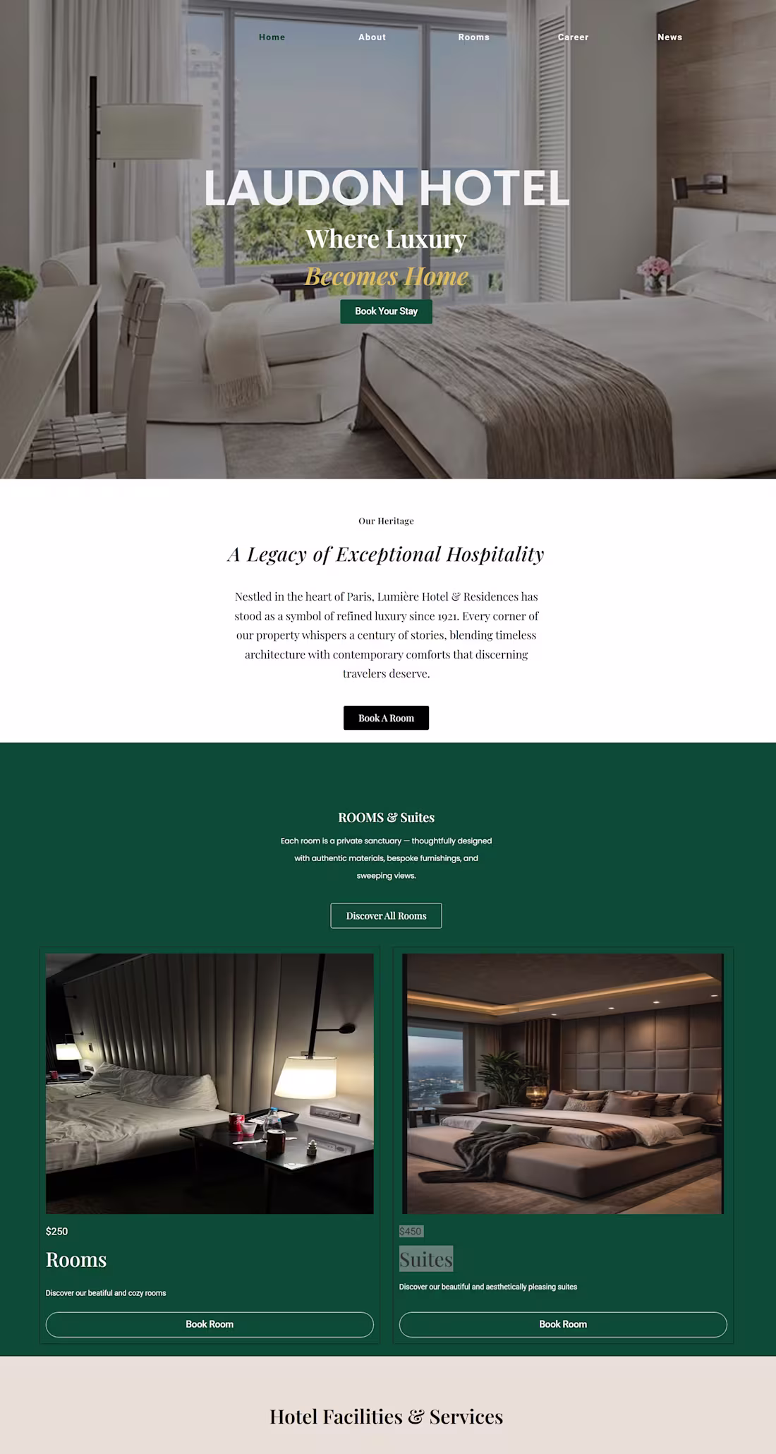 Cover image for Designed and built the website