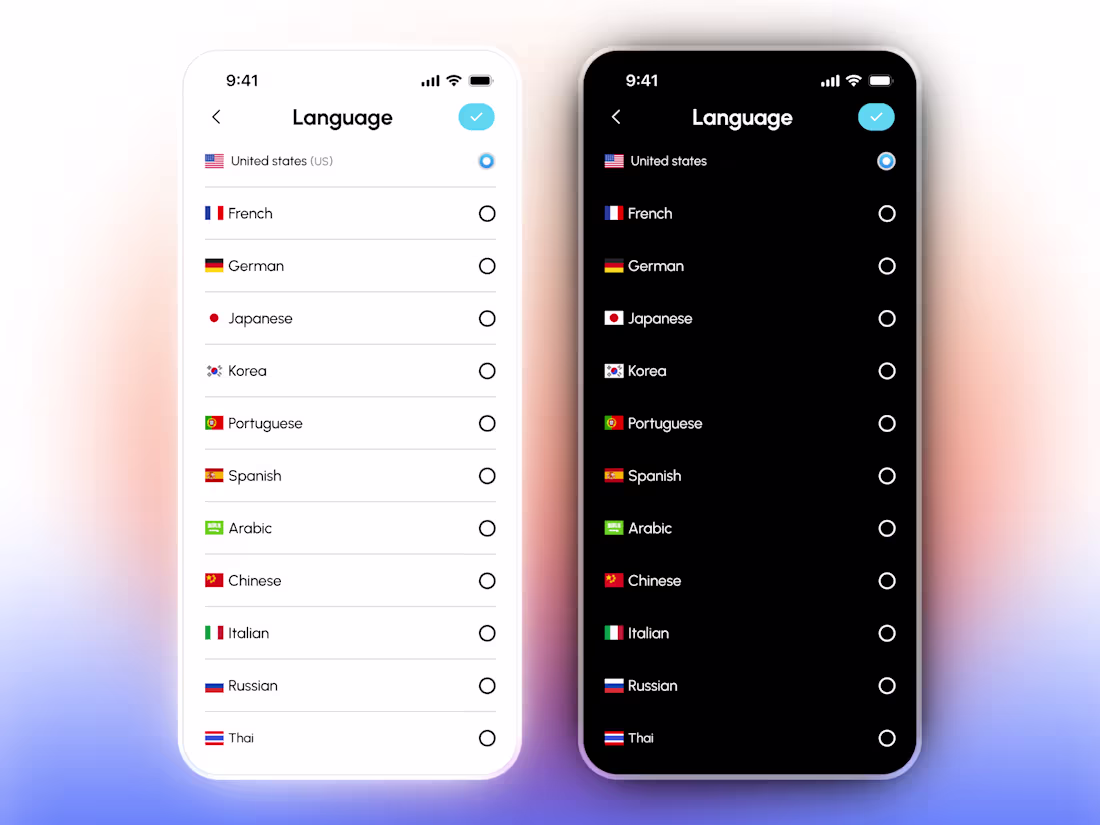 Cover image for Language Selection UI – Minimal & Clean