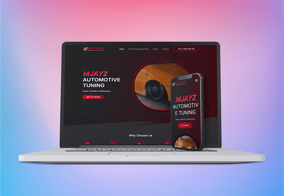Cover image for MJAYZ: Automotive Website Design
