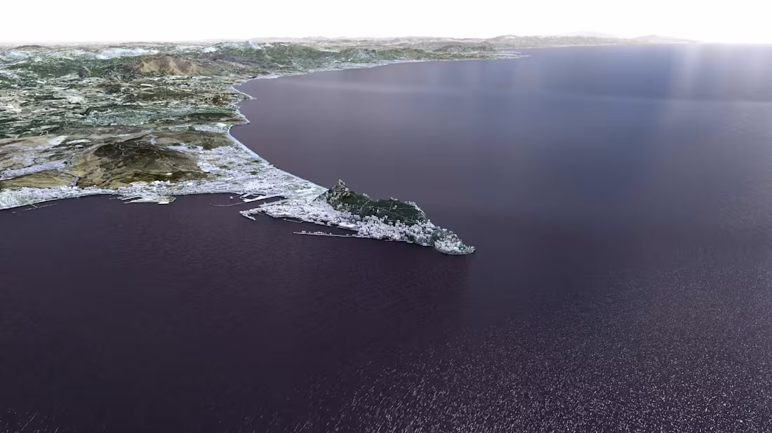 Cover image for This project showcases sub-continental scale 3D map animatio...