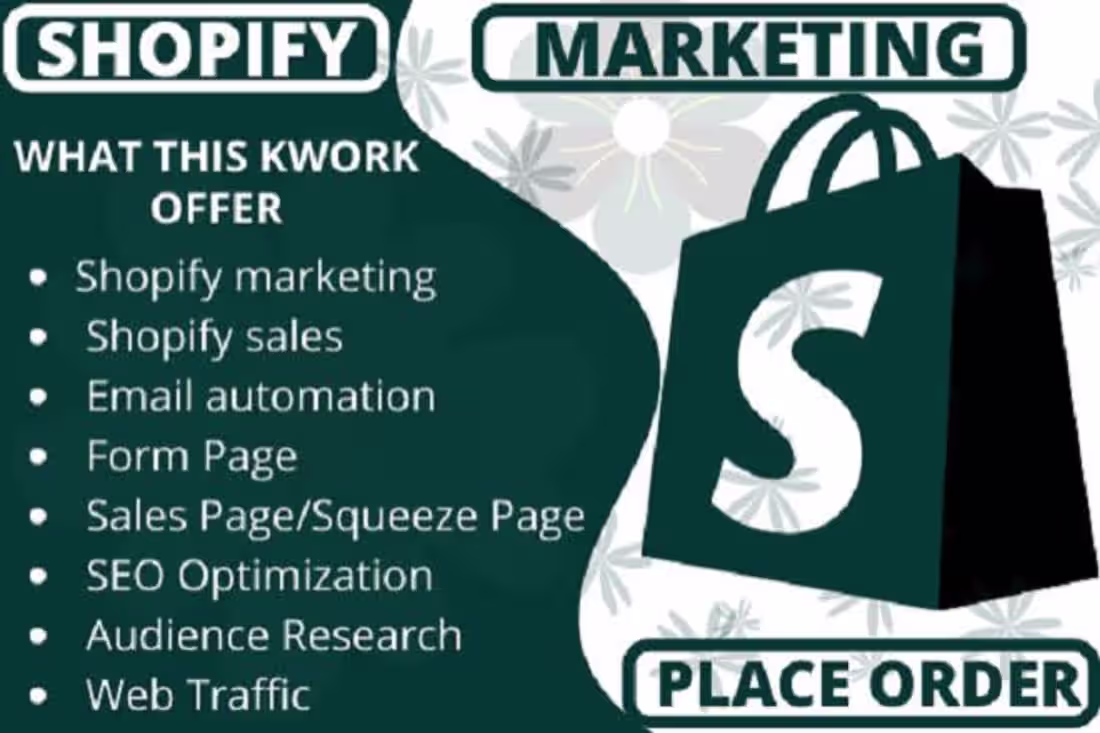 Cover image for Shopify store promotion and marketing, generate traffic to your store