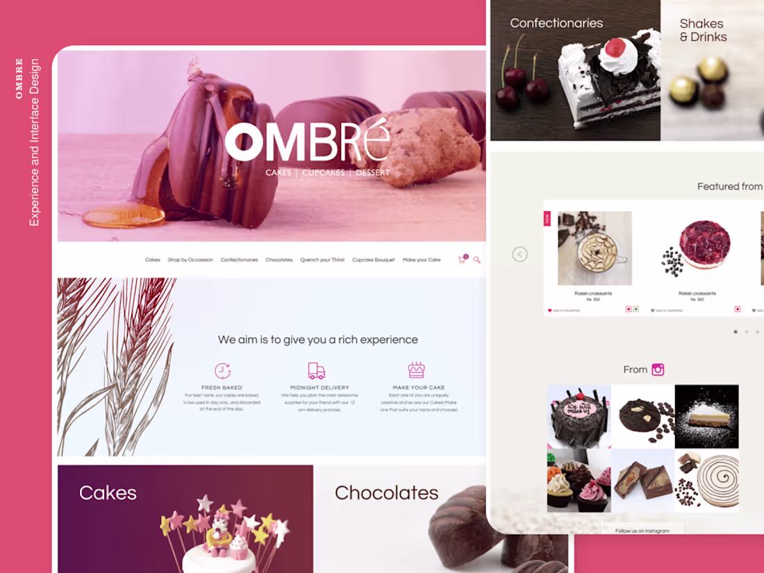 Cover image for Ombre Chocolate Website
