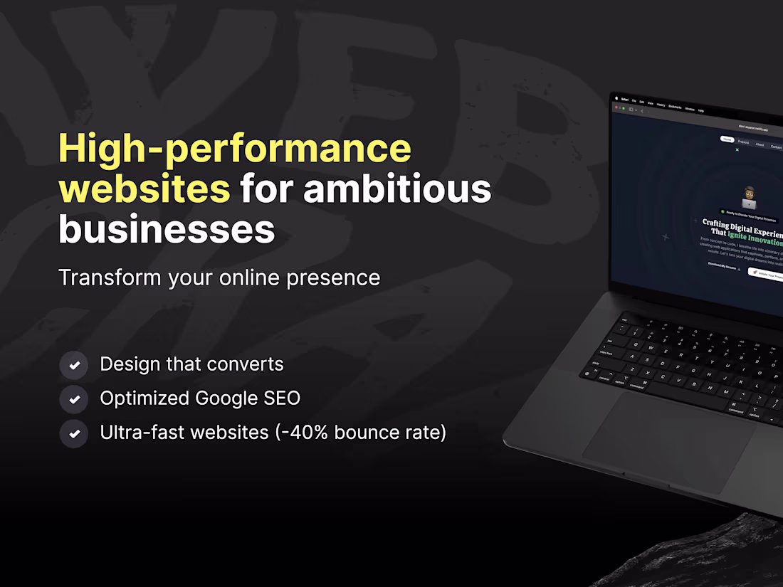 Cover image for I will create a professional and modern website for your company