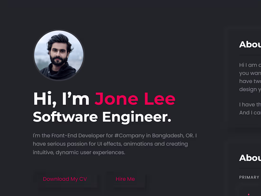 Cover image for portfolio website