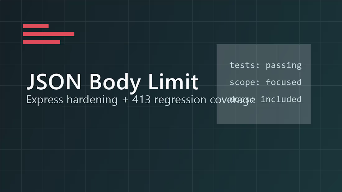 Cover image for Added a clear JSON payload