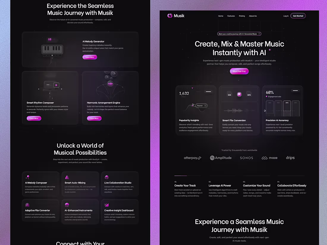 Cover image for AI-Powered Next-Gen Music Creation Platform AI-powered music...