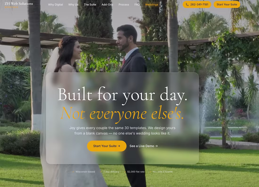 Cover image for Custom digital wedding invitation sites