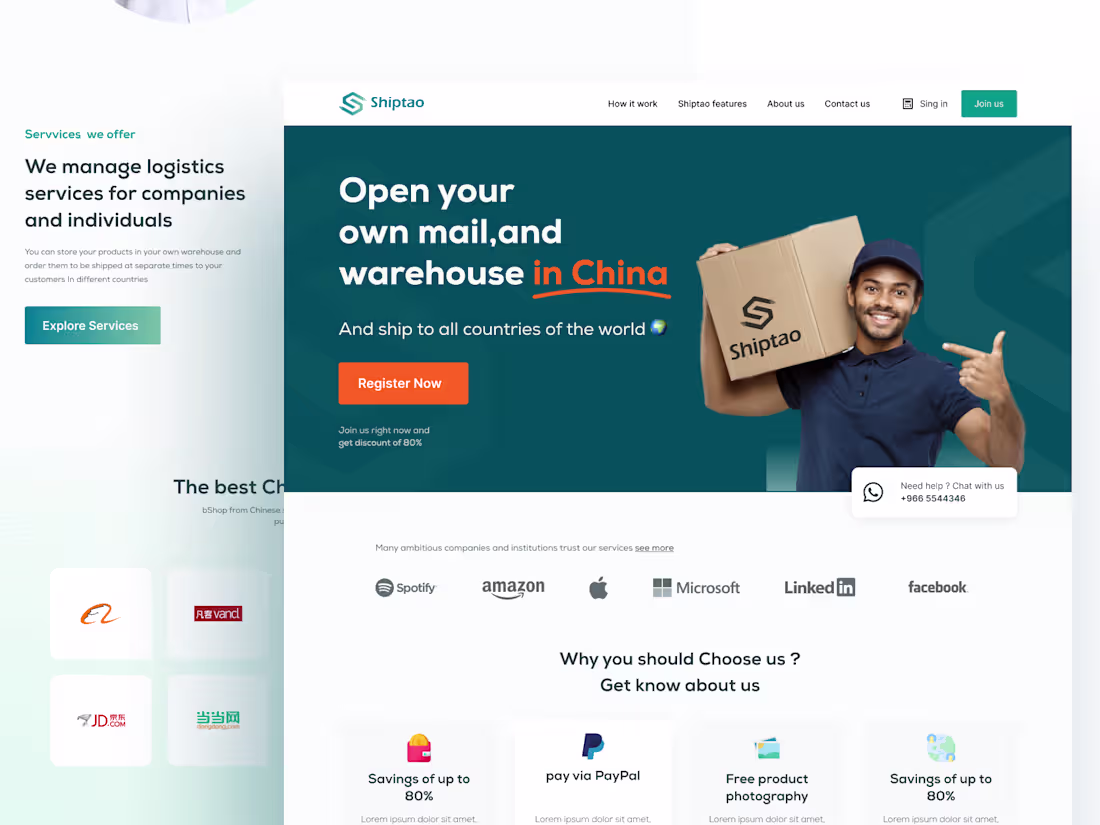 Cover image for Logistics Services, Landing Page Design