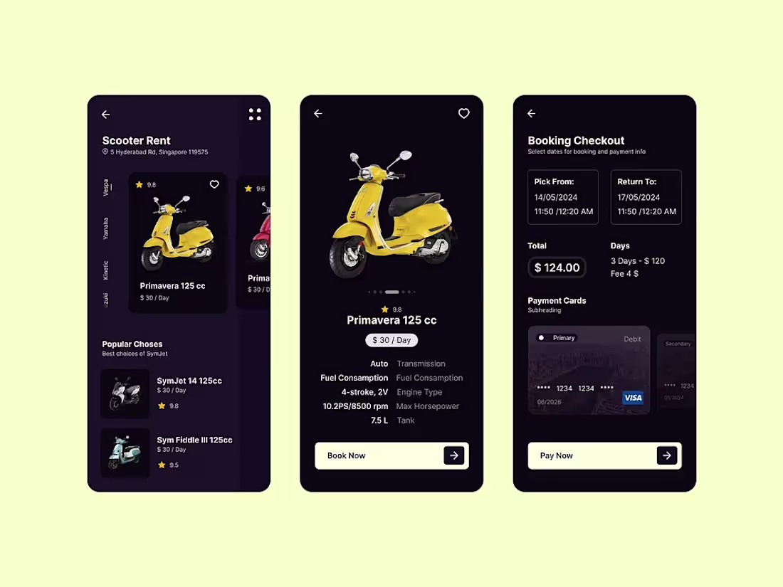 Cover image for Part of my work, mobile app design. For more you can check m...