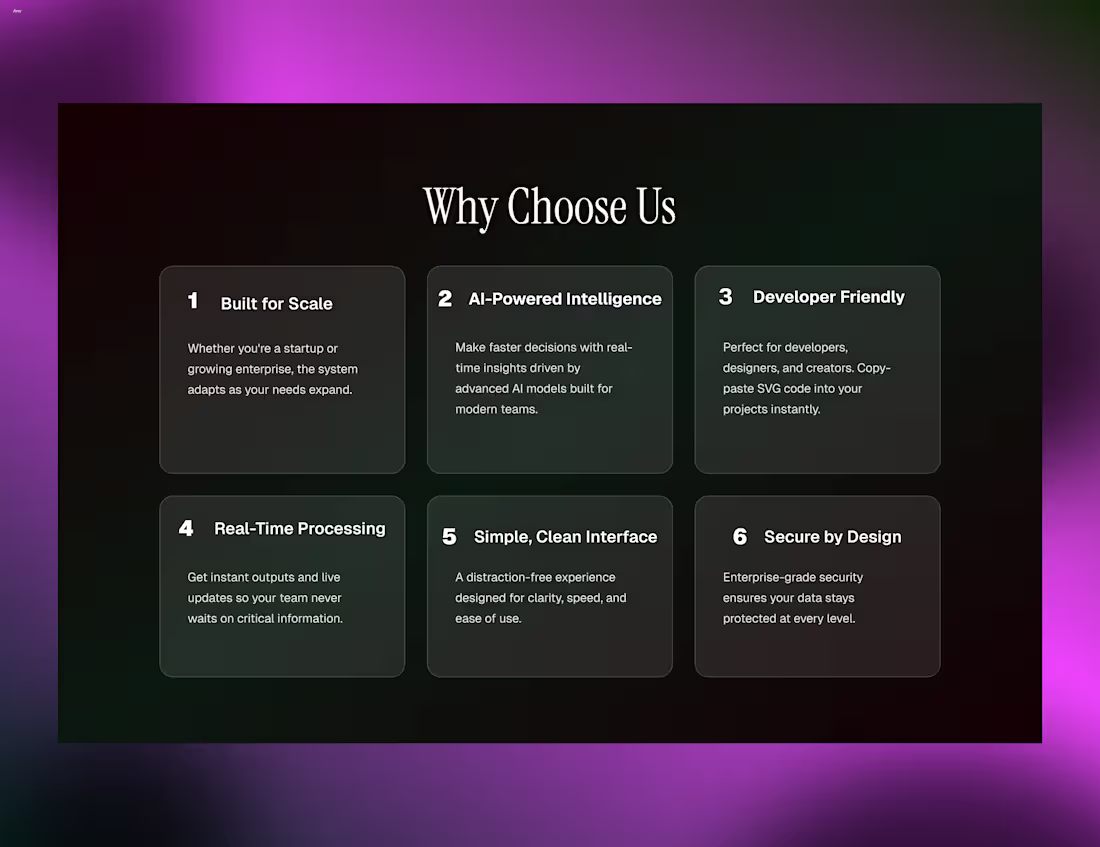 Cover image for Designed Why Choose Us Section
