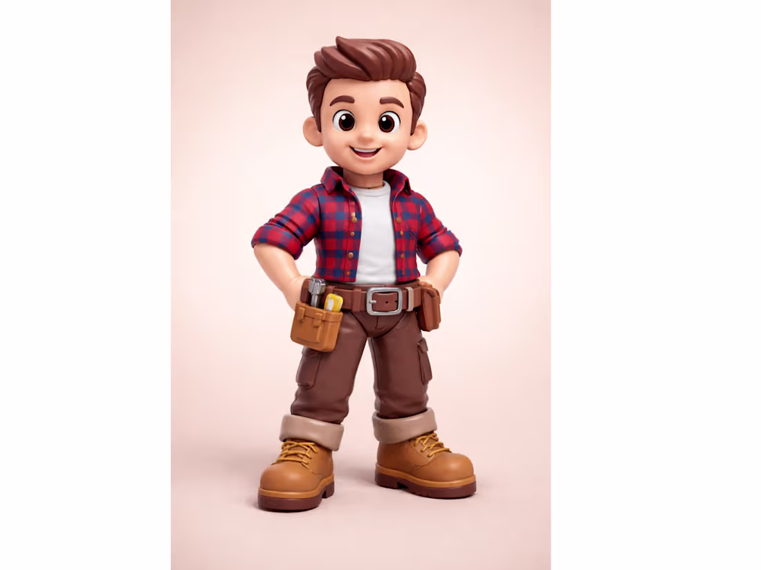 Cover image for A stylized 3D character designed