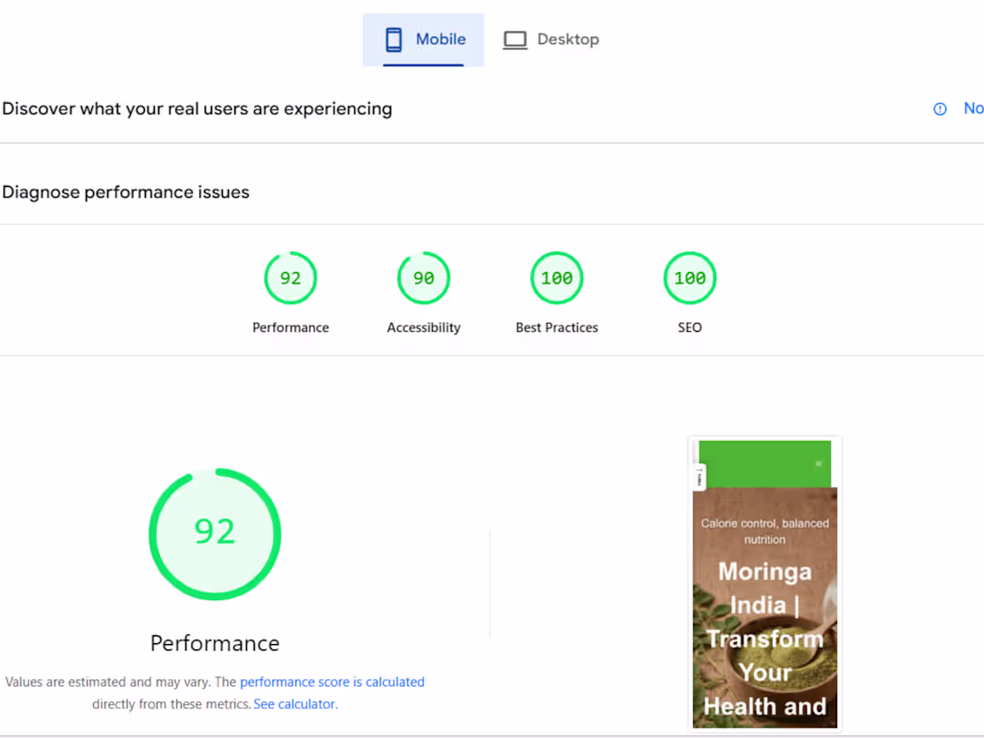 Cover image for Improved website speed, SEO, and