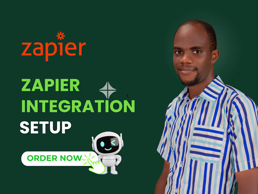 Cover image for Zapier Integration and Automation Setup for App Sync, Contacts..