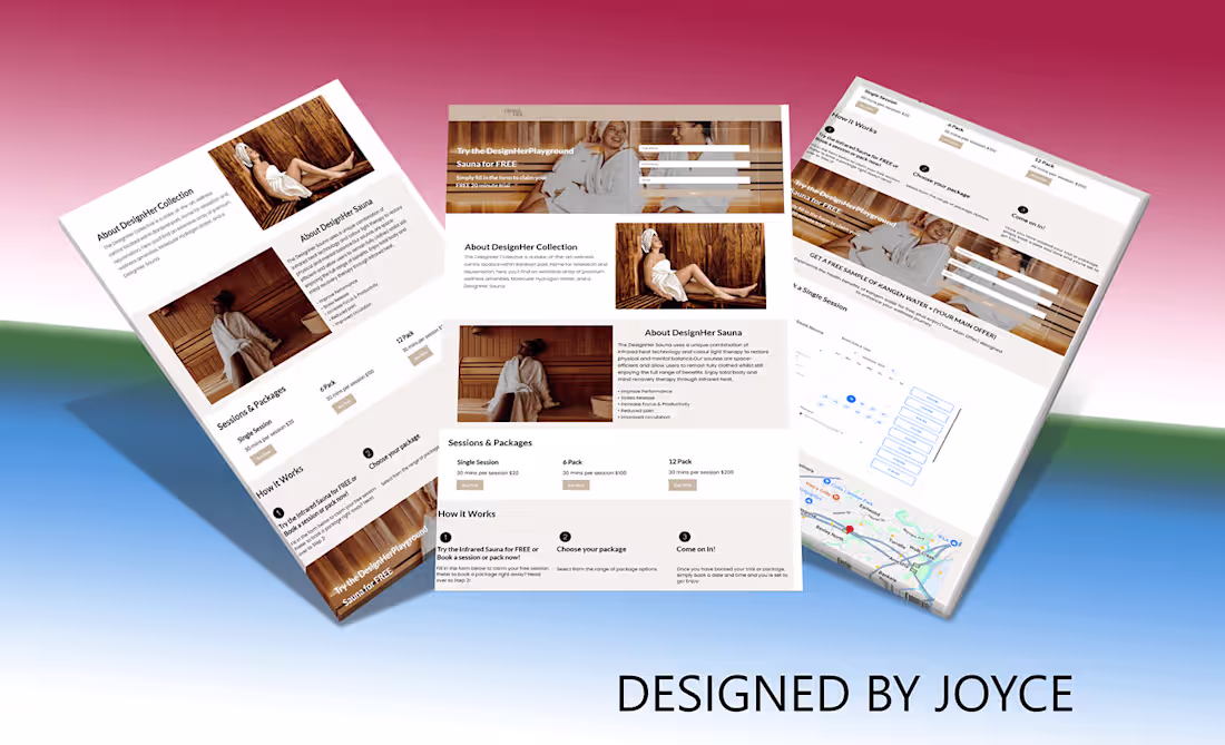 Cover image for Sauna Landing page and Booking page deisgn on clixlo :: Behance