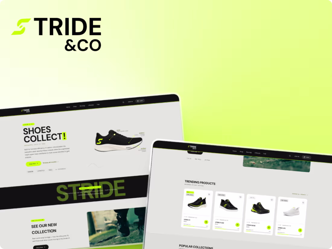 Cover image for Footwear E-Commerce Website — UX/UI Design & Development