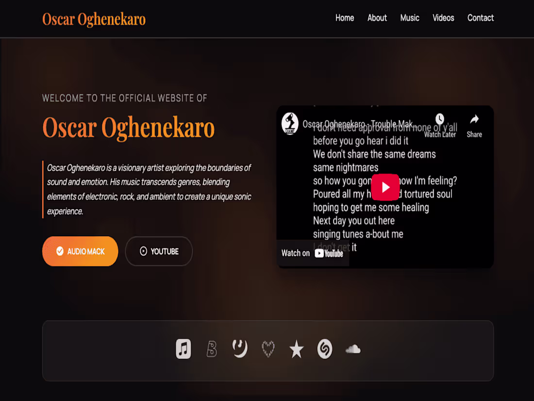 Cover image for Oscar Oghenekaro Website
The official website