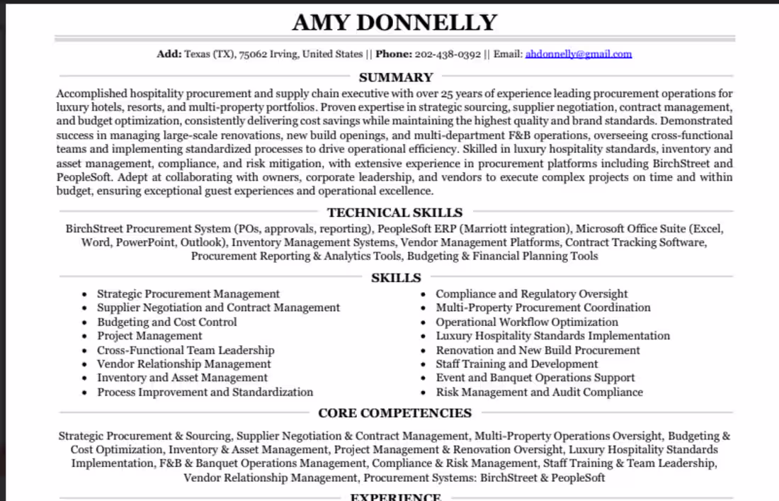 Cover image for Executive ATS Resume