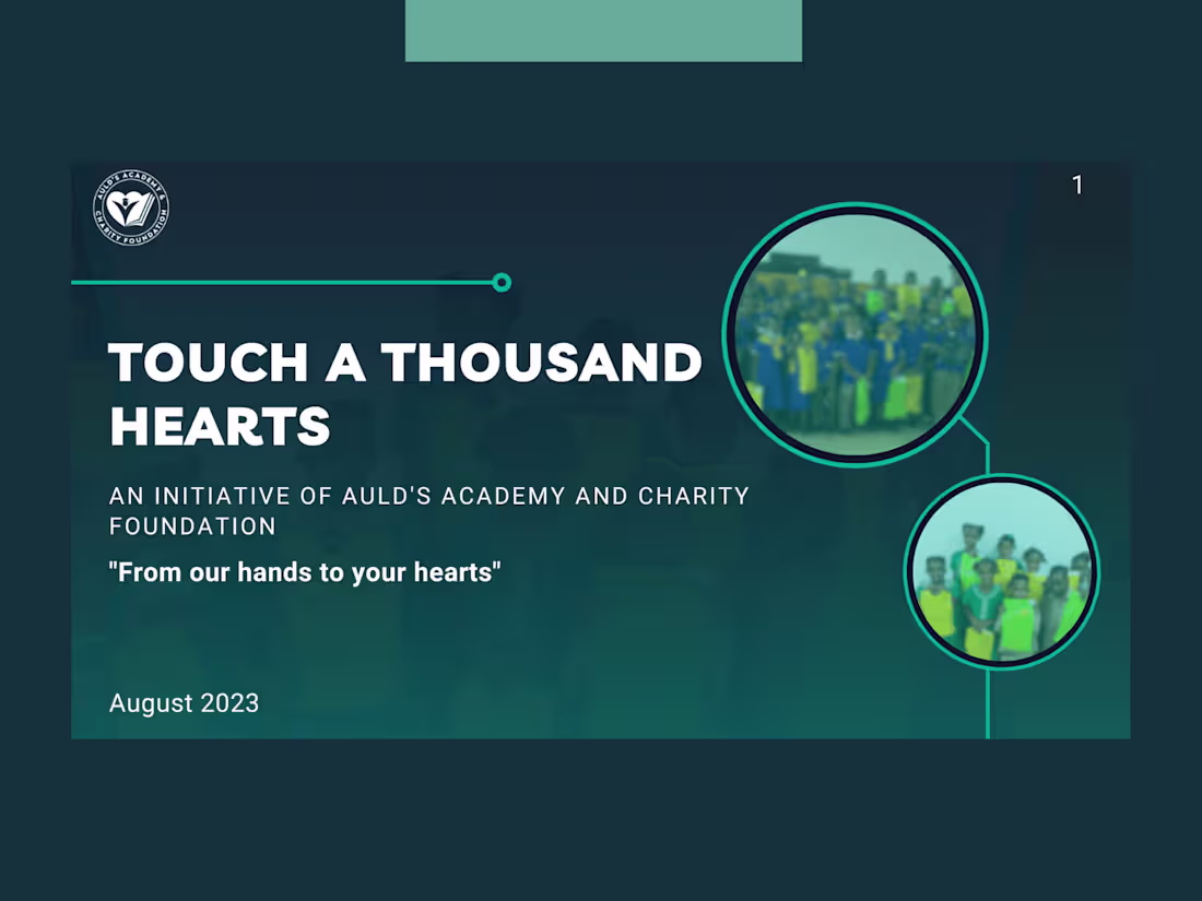 Cover image for Touch A Thousand Hearts Fundraising Proposal 