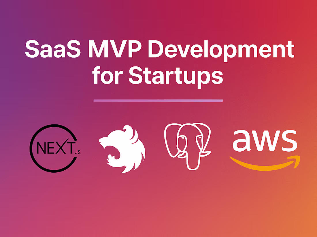 Cover image for SaaS MVP Development Startups | Next.js, NestJS, PostgreSQL, AWS