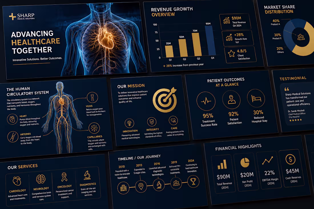 Cover image for A sample healthcare-themed presentation deck