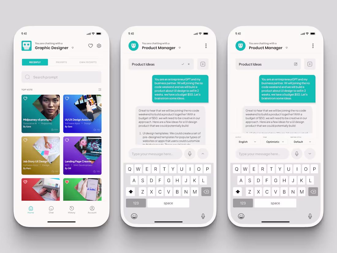 Cover image for AI Chat Mobile App Design Save it for your inspo 👌🏻