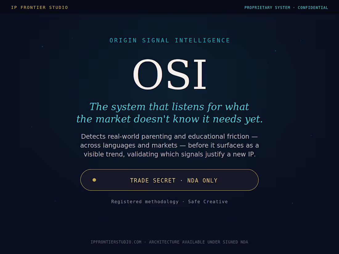 Cover image for OSI - Origin Signal Intelligence (NDA-Protected System)