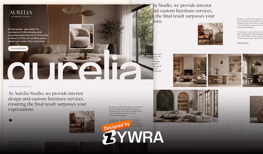 Cover image for Luxury Interior Studio Website UI
