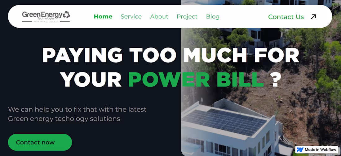 Cover image for Solar energy project