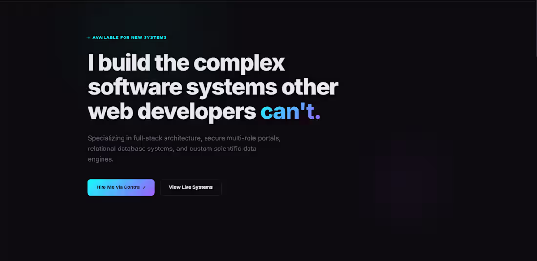 Cover image for Project Title
Elite Developer Portfolio &