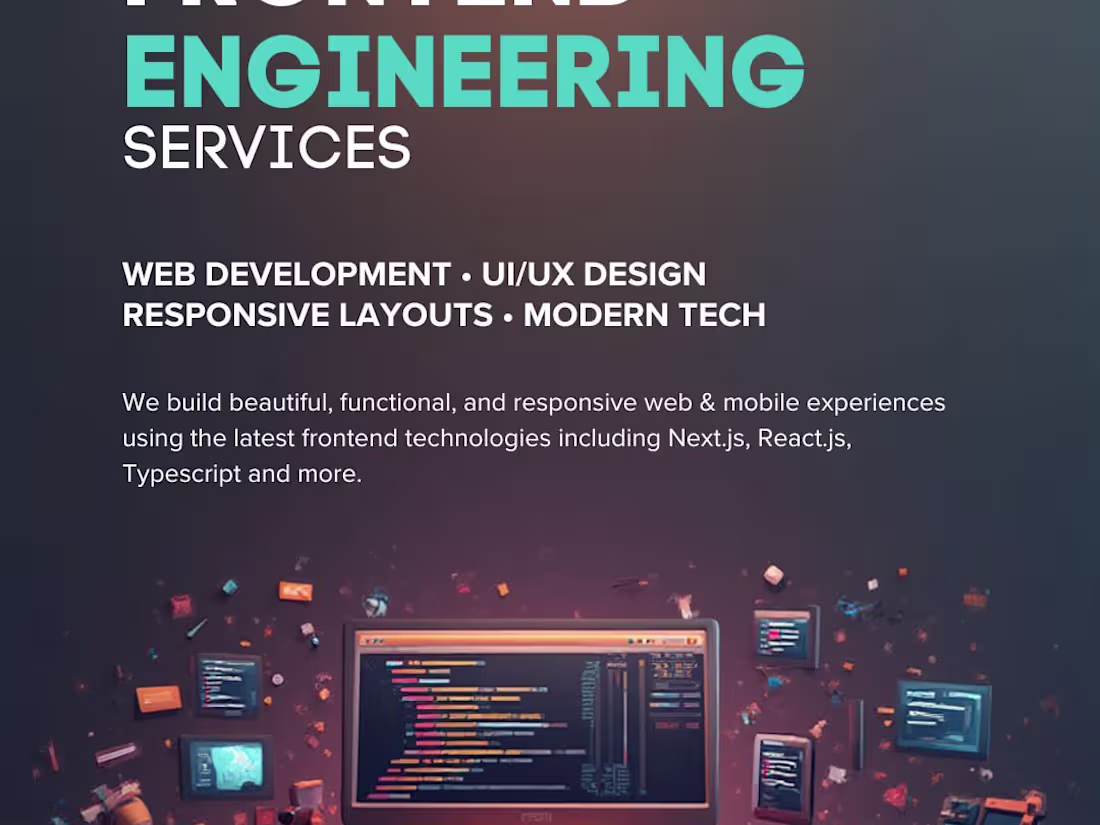 Cover image for Frontend Engineer - I craft high-converting Websites & Mobiles