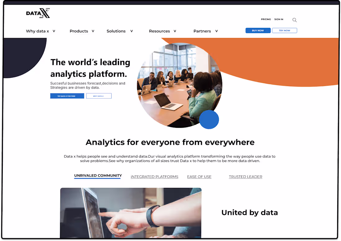Cover image for Data X website