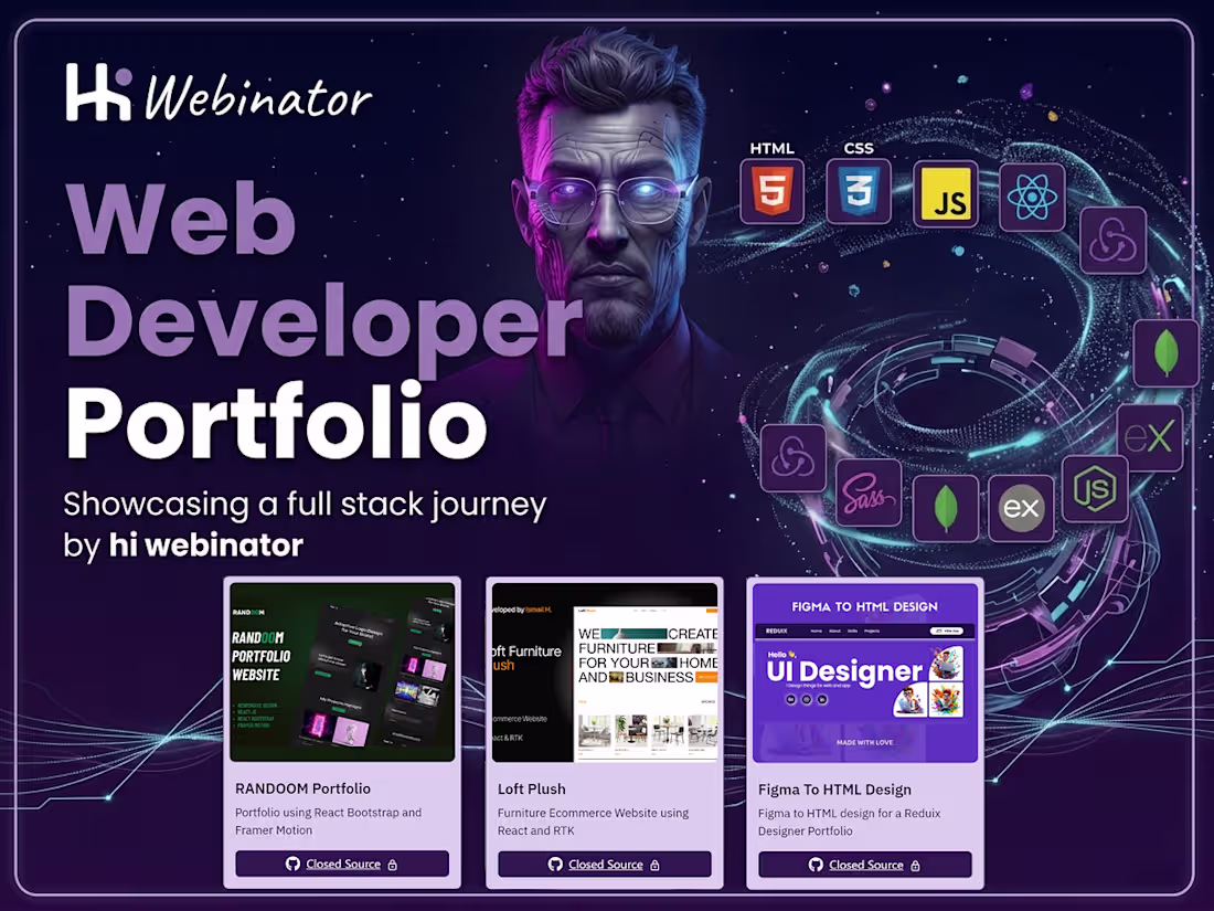 Cover image for HI WEBINATOR — Modern MERN Stack Developer Portfolio