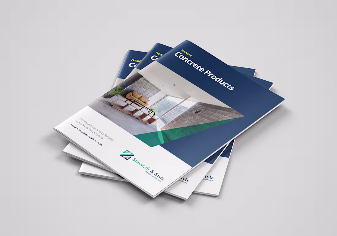 Cover image for A4 Company Profile Design – Strength & Style (Concrete Products)