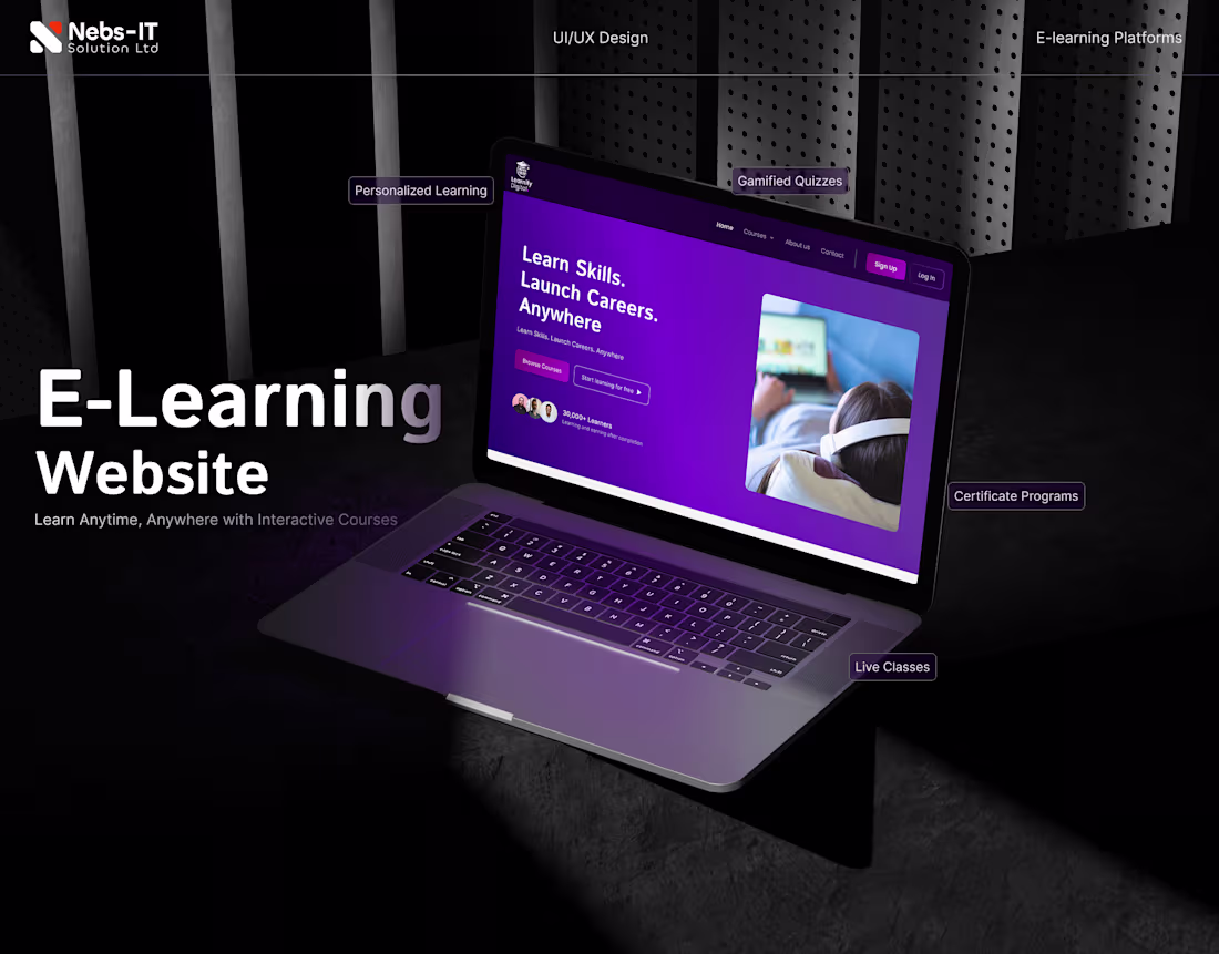 Cover image for E-Learning Platform | UI/UX Design | Learnify Digital