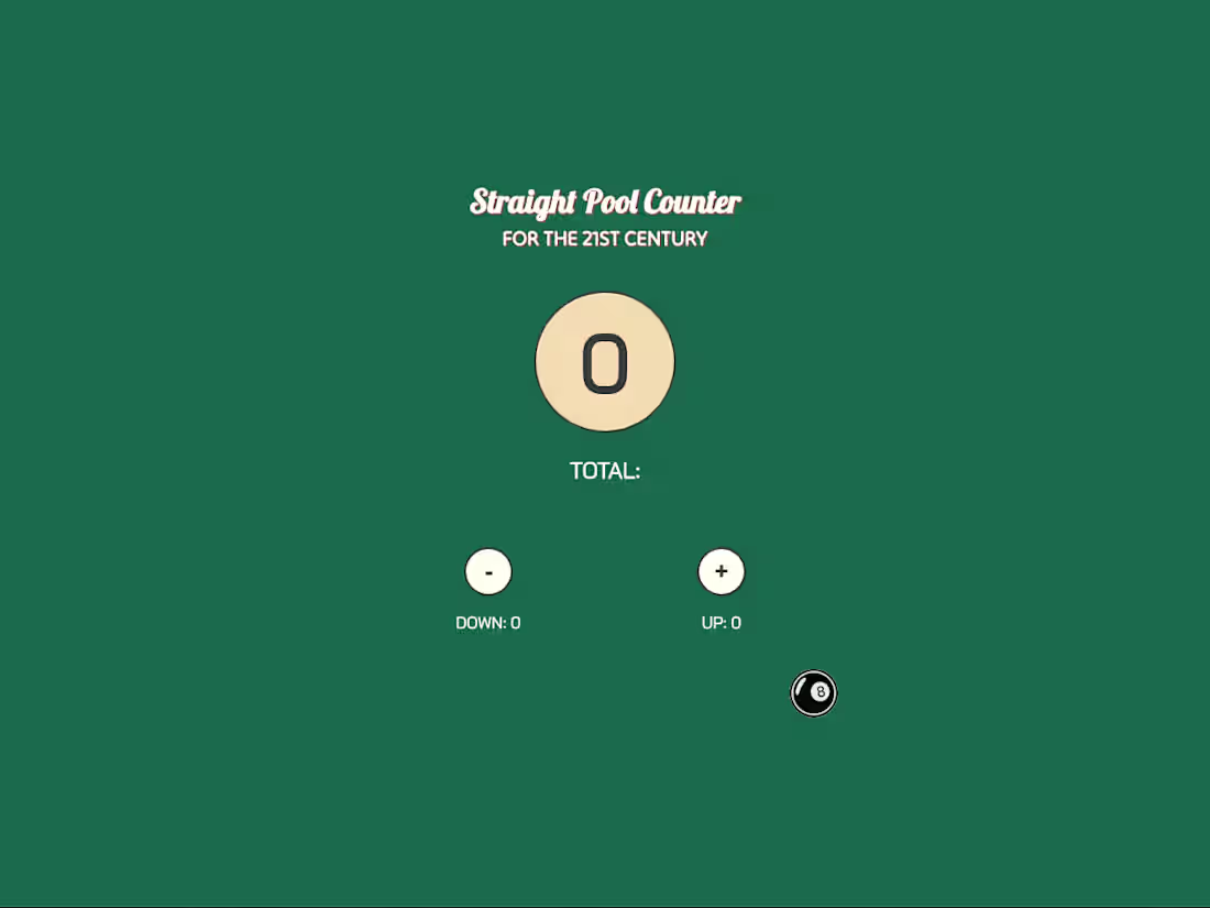 Cover image for Straight Pool Counter