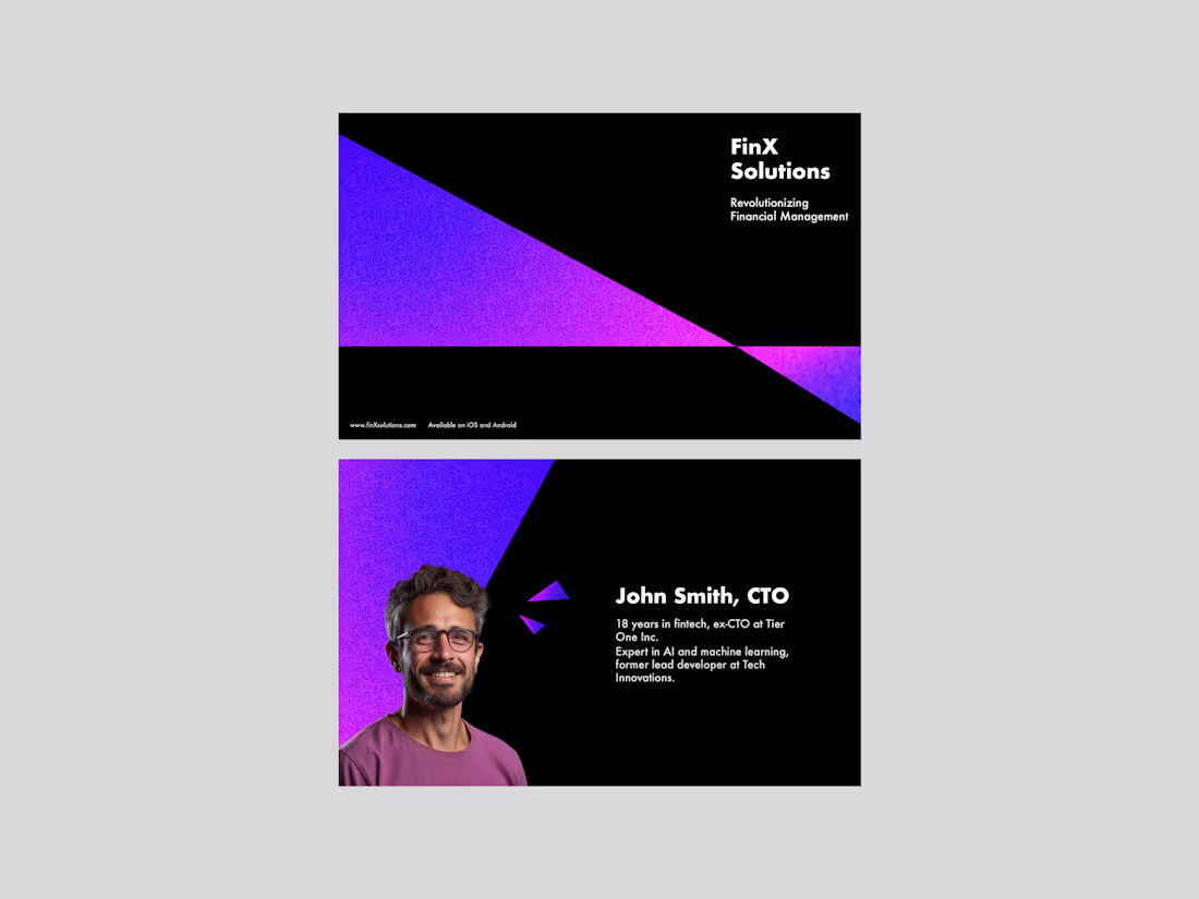 Cover image for FinX Solutions | Seed Round Pitch Deck for Fintech Startup