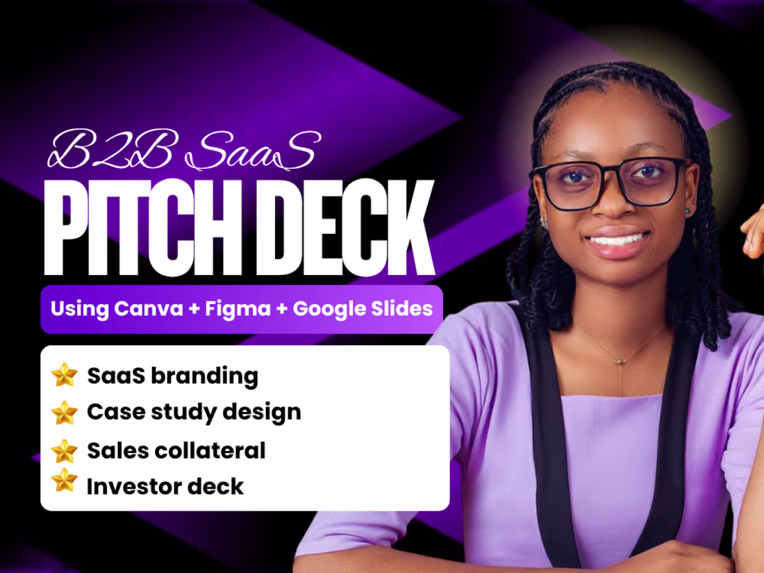 Cover image for B2B SaaS Pitch Deck & Sales Design Figma + Google Slides