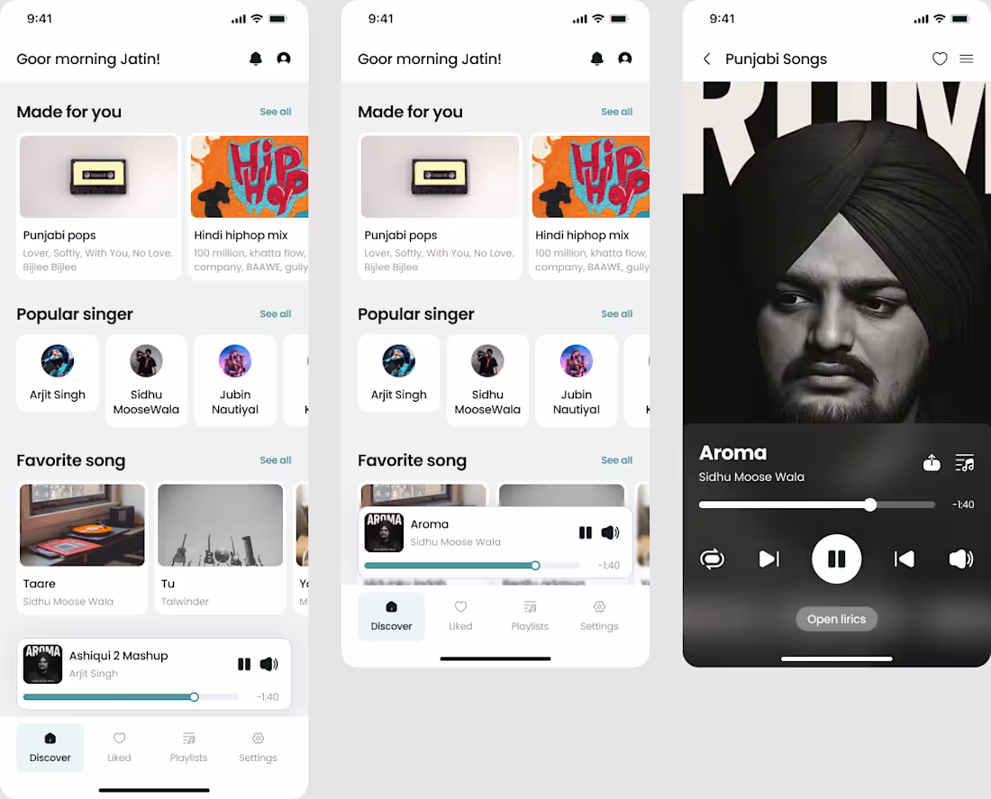 Cover image for Music Streaming App UI/UX Design