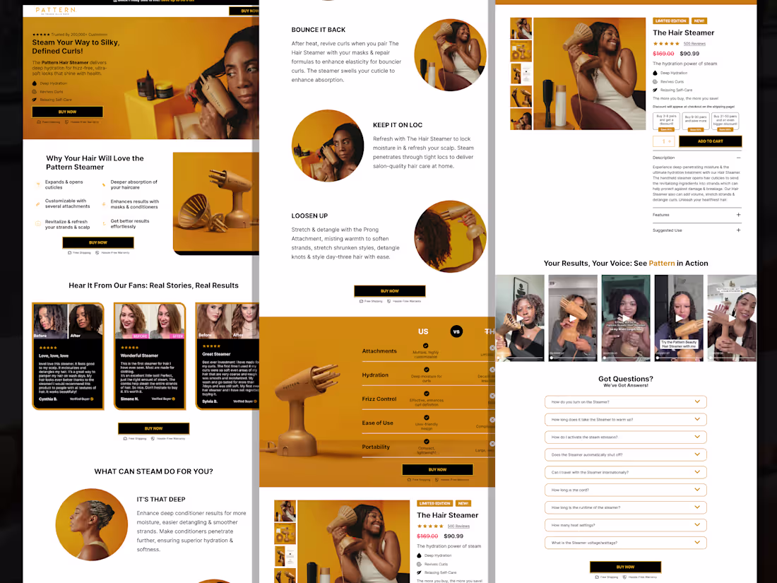 Cover image for Landing Page Design for Pattern Beauty