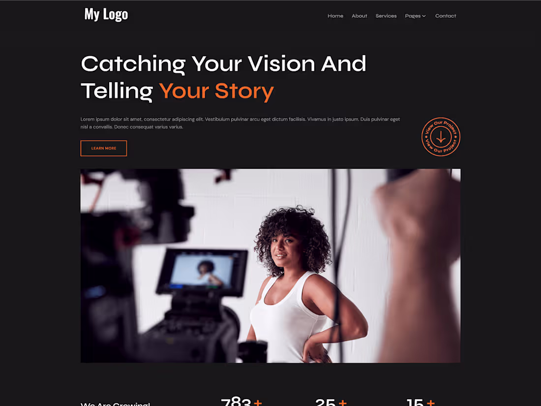 Cover image for Cinematic Website UI Design for Video Production Services