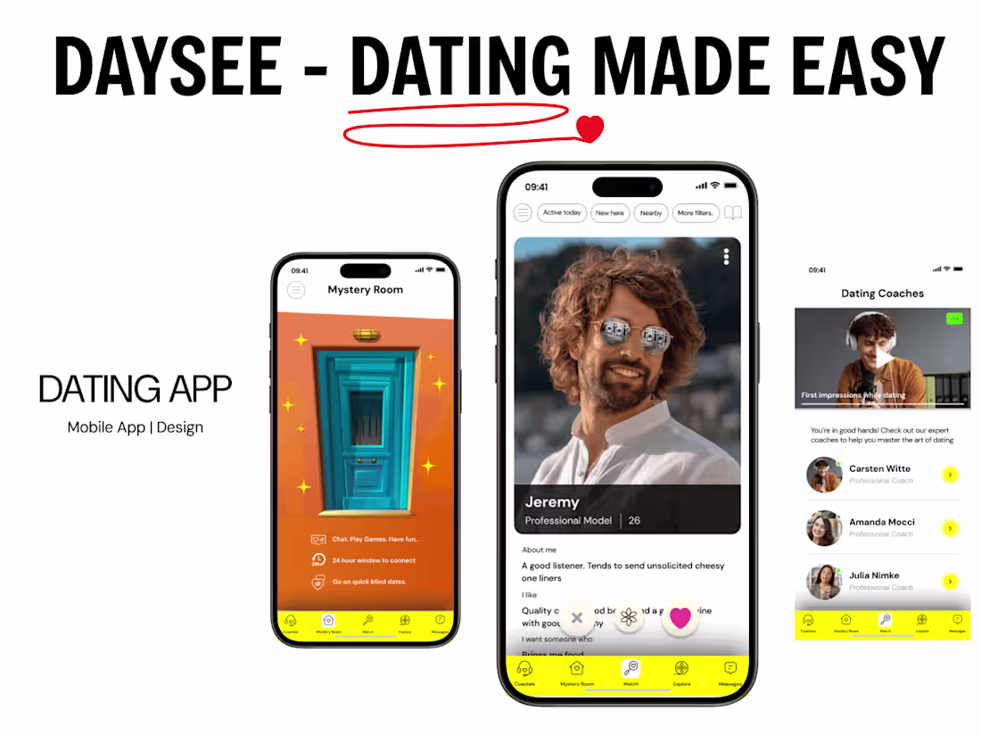 Cover image for Daysee dating app - Mobile design | UI/UX