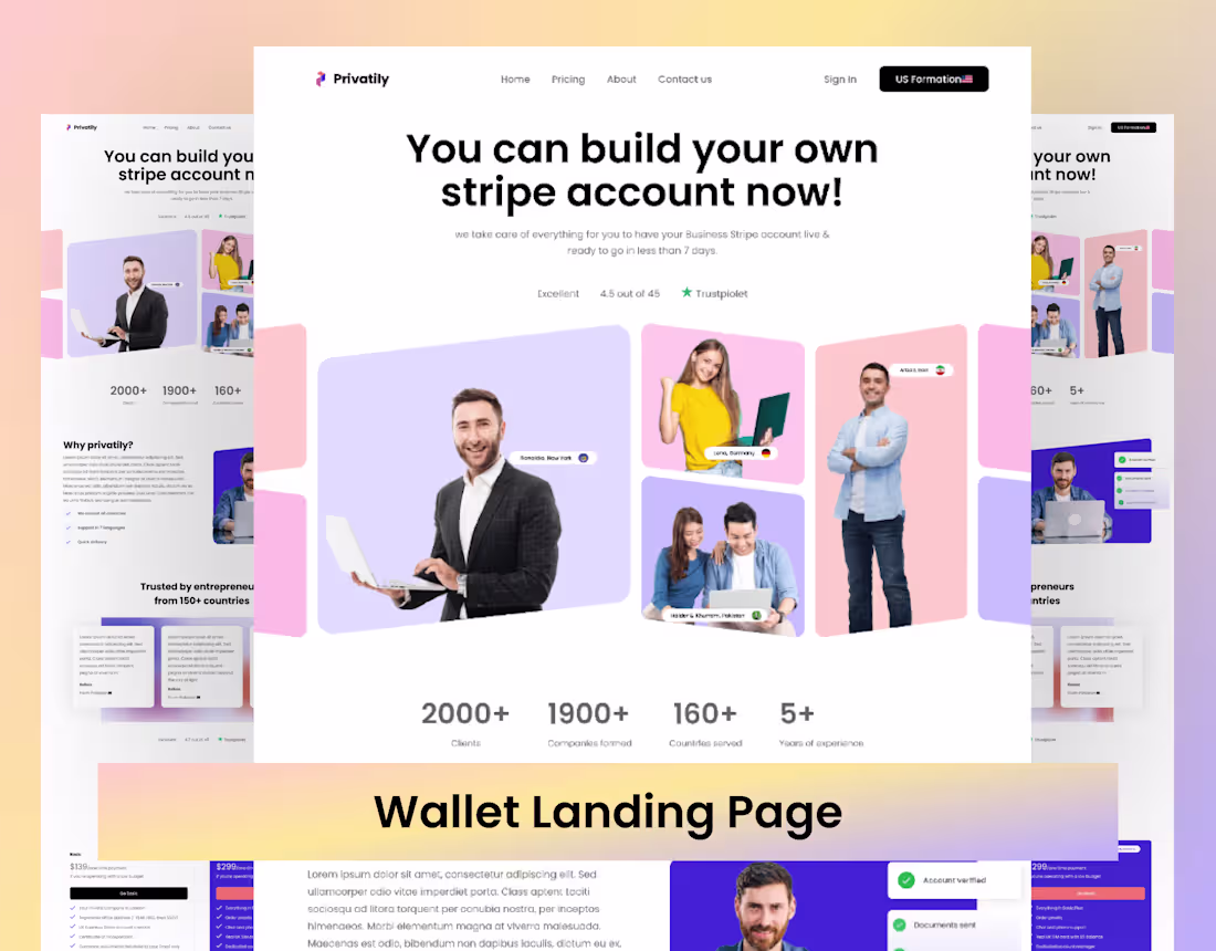 Cover image for Crypto Wallet — Landing Page UI Design