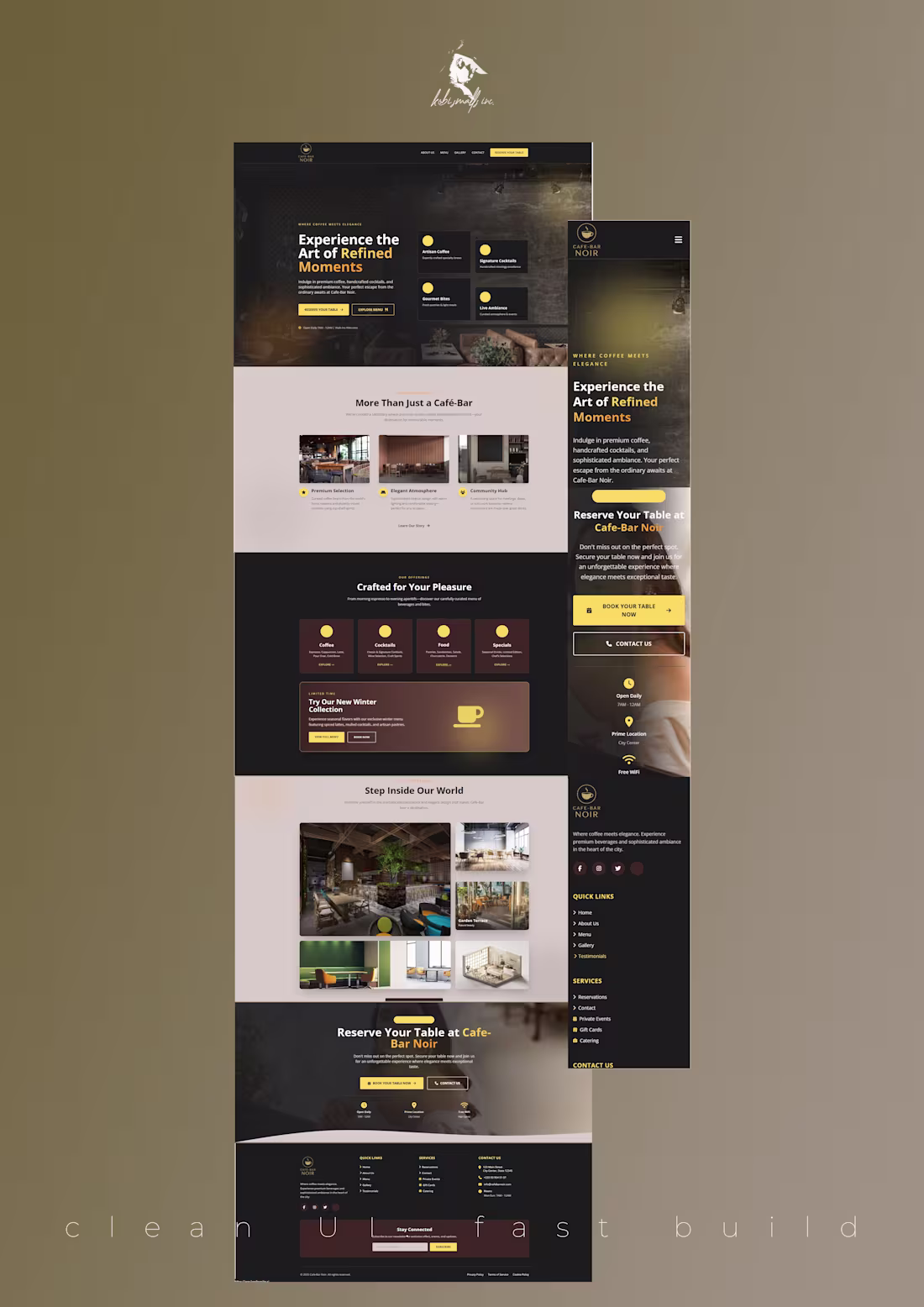 Cover image for Cafe website project, fully responsive with various devices,...