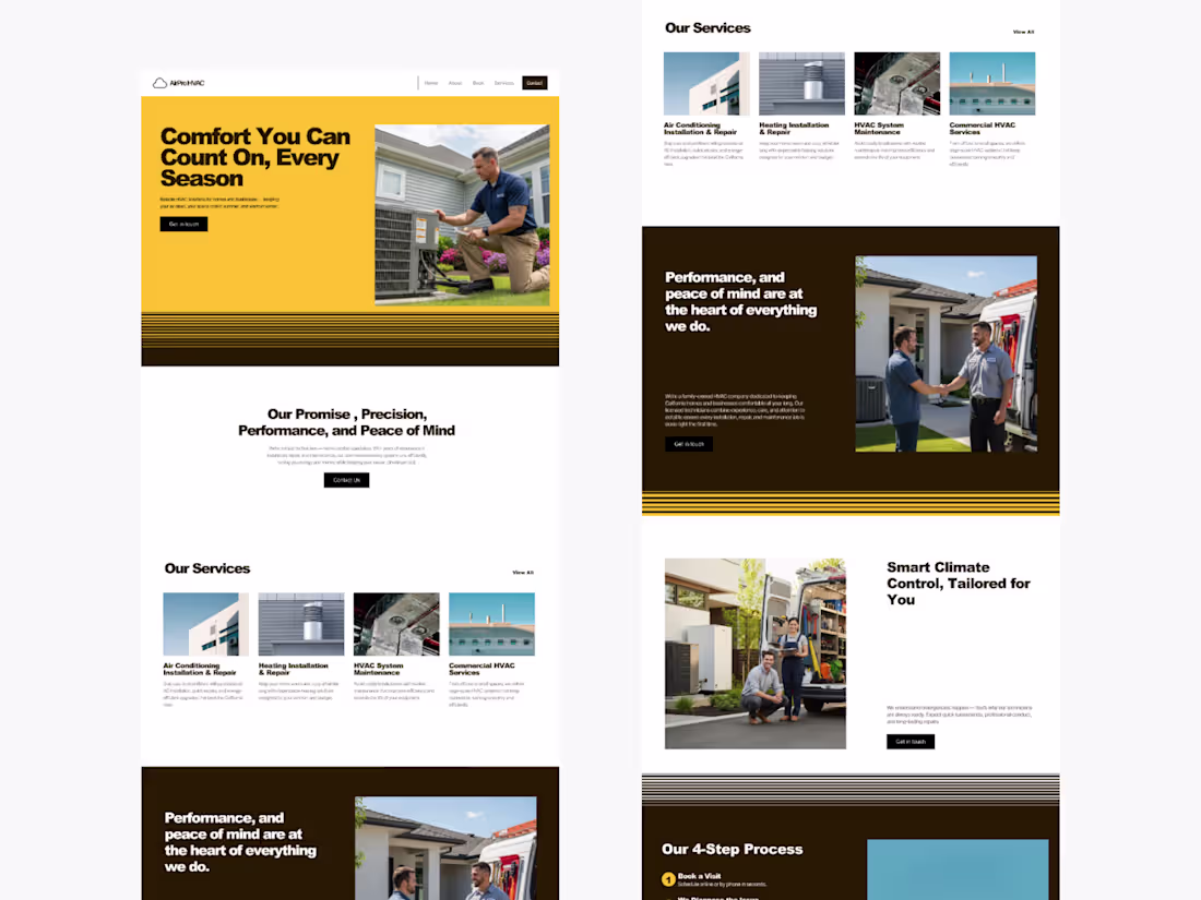 Cover image for Hvac website design