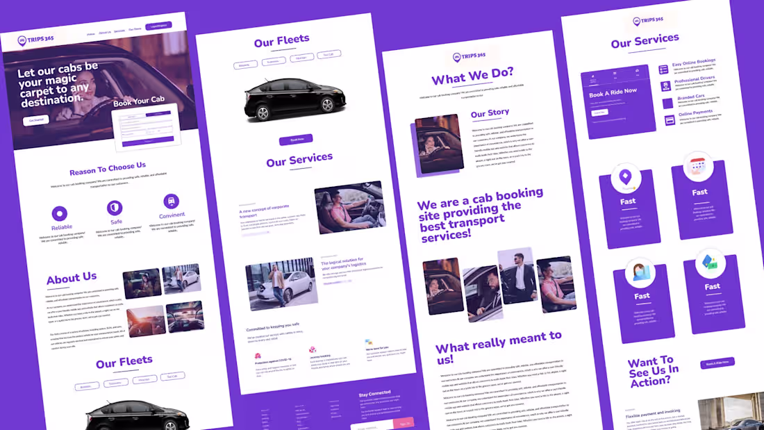 Cover image for Taxi Booking Company Website Design